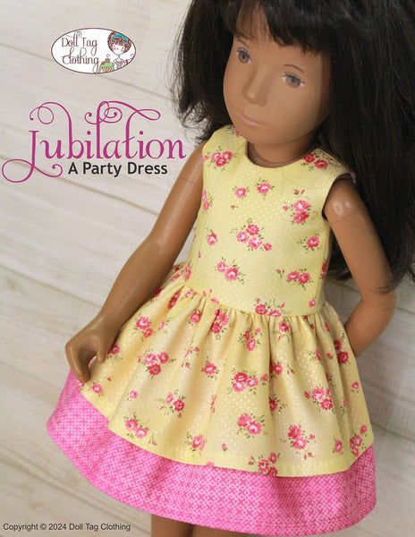 Jubilation Party Dress Doll Clothes Pattern for 16 Sasha Dolls by Gotz