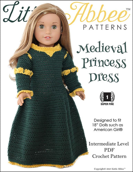 READY TO PARTY!  Crochet Princess Dress for Dolls (portuguese