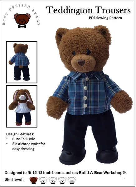 Under Bear Camisole and Panties BAB Doll Clothes Pattern for Build-a-bear  Workshop® Dolls 18 on Main PDF Pixie Faire -  Canada