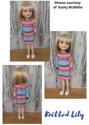 Calla Tunic Knitting Pattern for 15" Ruby Red Fashion Friends® Dolls