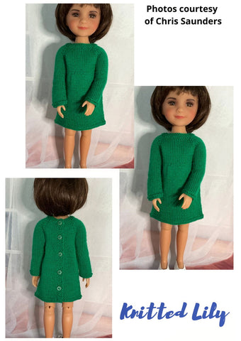 Calla Tunic Knitting Pattern for 15" Ruby Red Fashion Friends® Dolls