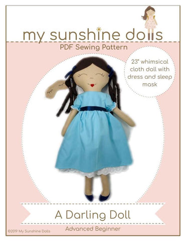 My Sunshine Dolls BOGO Cloth doll A Darling Doll 23" Cloth Doll Pattern Pixie Faire