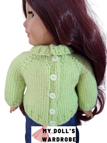 My Doll's Wardrobe Knitting Turtleneck Cables 18" Doll Clothes Knitting Pattern Pixie Faire