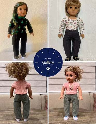 Liberty Jane 18 Inch Modern Barrel Jeans 18" Doll Clothes Pattern Pixie Faire