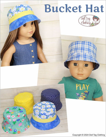 Doll Tag Clothing 18 Inch Modern Reversible Bucket Hat 18 inch Doll Clothes Pattern Pixie Faire