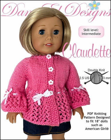 Claudette 18" Doll Clothes Knitting Pattern