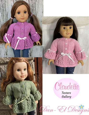 Claudette 18" Doll Clothes Knitting Pattern