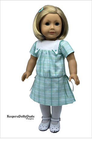 Keepers Dolly Duds Designs 18 Inch Historical 1920s Lapel Collar Dress 18" Doll Clothes Pattern Pixie Faire