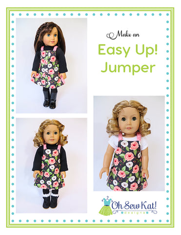 Oh Sew Kat 18 Inch Modern Easy Up! Jumper 18" Doll Clothes Pattern Pixie Faire