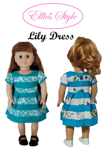 Lily Dress 18" Doll Clothes Pattern