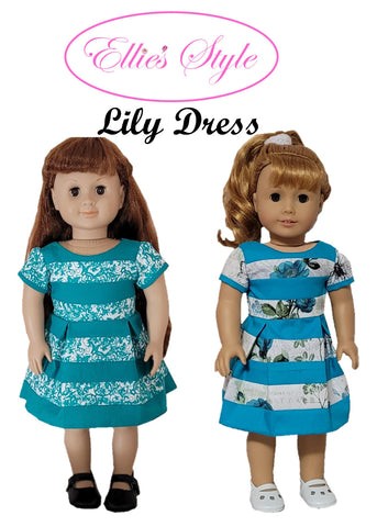 Lily Dress 18" Doll Clothes Pattern