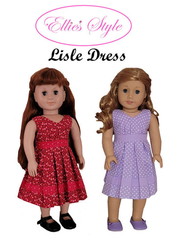 Ellie's Style 18 Inch Modern Lisle Dress 18" Doll Clothes Pattern Pixie Faire