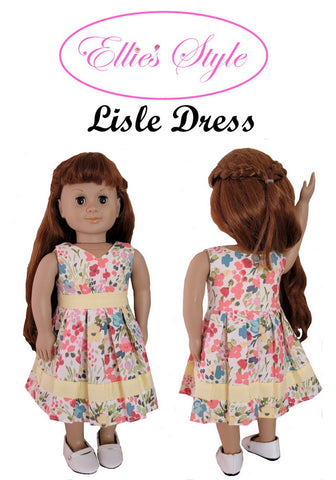 Ellie's Style 18 Inch Modern Lisle Dress 18" Doll Clothes Pattern Pixie Faire