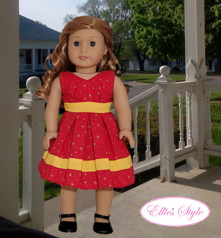 Ellie's Style 18 Inch Modern Lisle Dress 18" Doll Clothes Pattern Pixie Faire