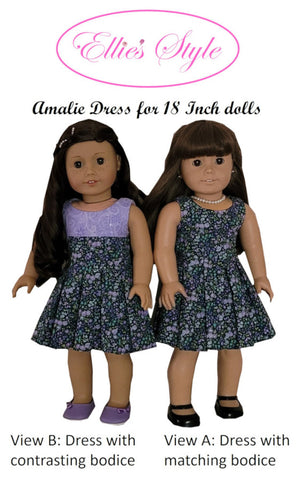 Amalie Dress 18" Doll Clothes Pattern