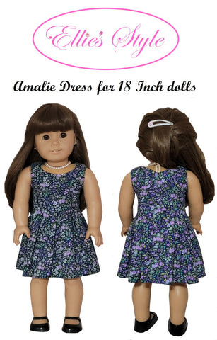 Amalie Dress 18" Doll Clothes Pattern