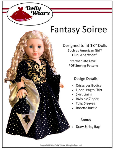 Fantasy Soiree 18" Doll Clothes Pattern