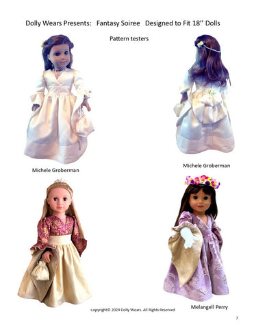 Fantasy Soiree 18" Doll Clothes Pattern