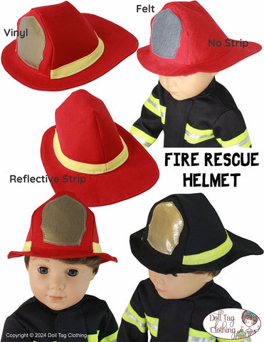 Fire Rescue Helmet 18 inch Doll Clothes Pattern