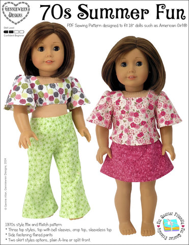 70s Summer Fun 18" Doll Clothes Pattern