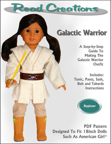 Read Creations 18 Inch Modern Galactic Warrior 18" Doll Clothes Pattern Pixie Faire