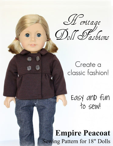 Empire Peacoat 18" Doll Clothes