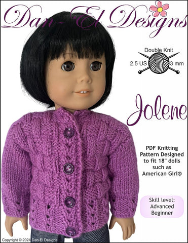 Jolene 18" Doll Clothes Knitting Pattern