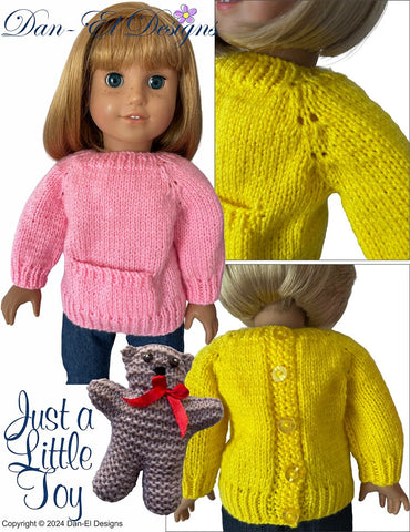 Just A Little Toy 18" Doll Clothes Knitting Pattern