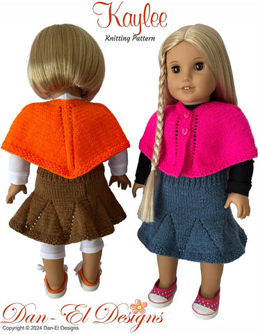 Kaylee Poncho & Skirt 18 inch Doll Knitting Pattern