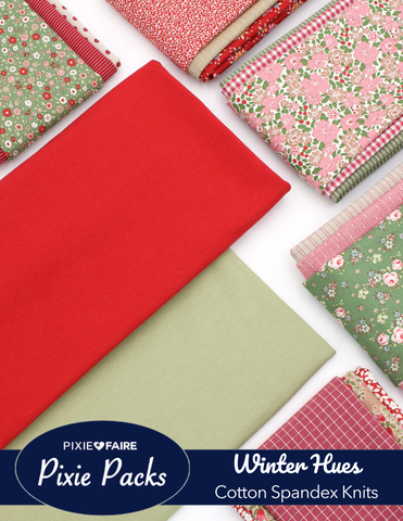 Pixie Packs Cotton Spandex Knit Fat Quarter Bundle - Winter Hues