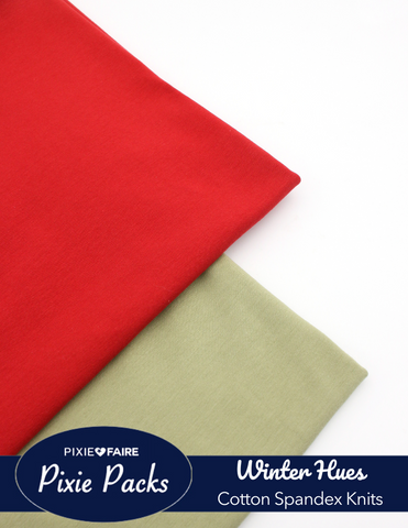 Pixie Packs Cotton Spandex Knit Fat Quarter Bundle - Winter Hues