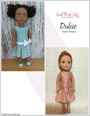 Love From Lola WellieWishers Dulcie 14.5" Doll Clothes Pattern Pixie Faire