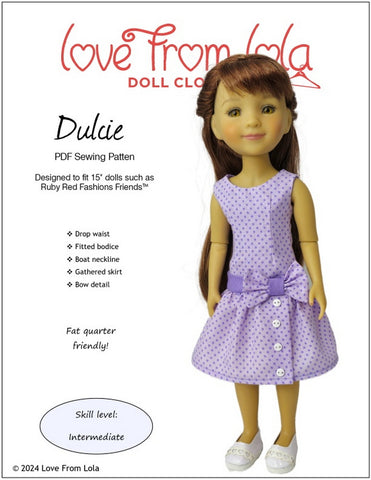 Dulcie Doll Clothes Pattern for 15" Ruby Red Fashion Friends®