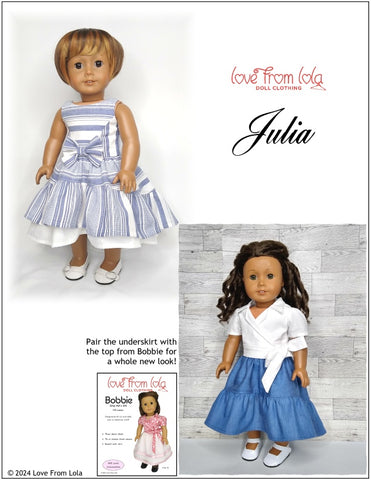 Love From Lola 18 Inch Modern Julia 18" Doll Clothes Pattern Pixie Faire