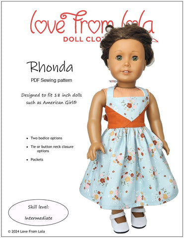 Rhonda 18" Doll Clothes Pattern