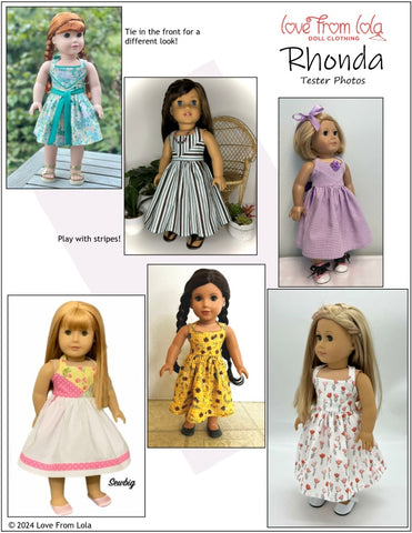 Rhonda 18" Doll Clothes Pattern