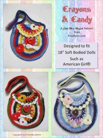 Crayons & Candy Crochet Pattern for 18" Dolls