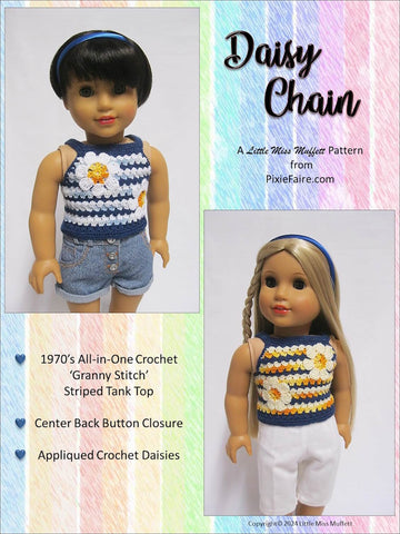 Daisy Chain Crochet Pattern for 18" Dolls