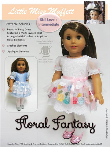 Floral Fantasy 18" Doll Clothes Pattern