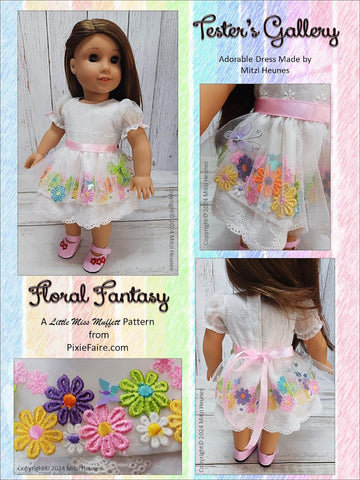 Floral Fantasy 18" Doll Clothes Pattern