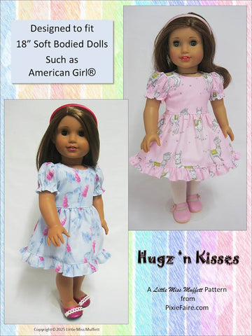 Little Miss Muffett 18 Inch Modern Hugz 'n Kisses 18" Doll Clothes Pattern Pixie Faire