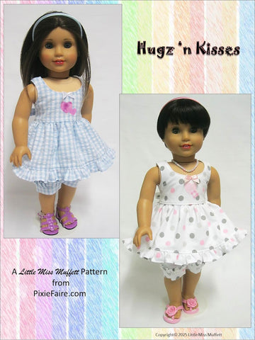 Little Miss Muffett 18 Inch Modern Hugz 'n Kisses 18" Doll Clothes Pattern Pixie Faire