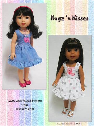 Little Miss Muffett WellieWishers Hugz 'n Kisses 14.5" Doll Clothes Pattern Pixie Faire