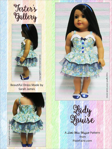 Little Miss Muffett 18 Inch Modern Lady Louise 18" Doll Clothes Pattern Pixie Faire