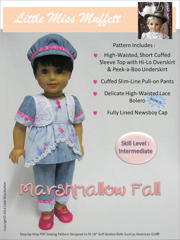 Marshmallow Fall 18" Doll Clothes Pattern