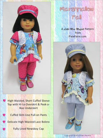 Marshmallow Fall 18" Doll Clothes Pattern