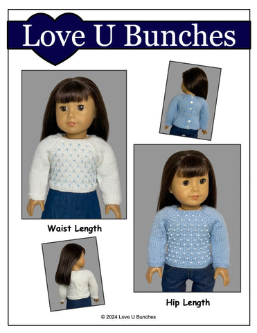 Let it Snow! Sweater 18" Doll Clothes Knitting Pattern