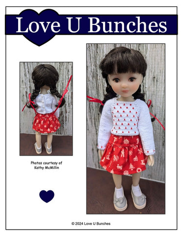 Love U Bunches Knitting Let it Snow! Sweater Knitting Pattern for 12" Siblies™ Dolls Pixie Faire