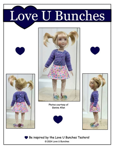 Love U Bunches Knitting Let it Snow! Sweater Knitting Pattern for 12" Siblies™ Dolls Pixie Faire