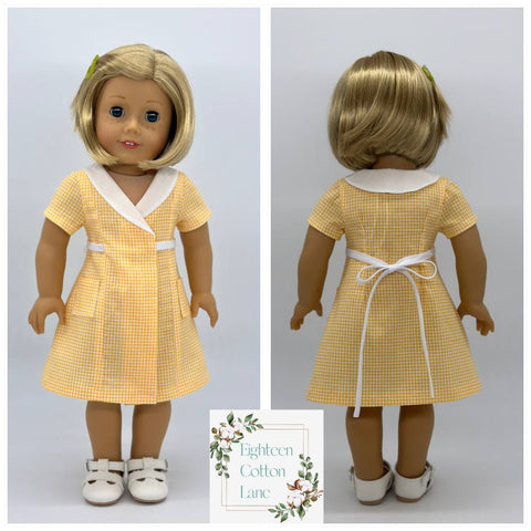 Eighteen Cotton Lane BOGO 18 Inch Historical Let's Tidy Up! 18" Doll Clothes Pattern Pixie Faire